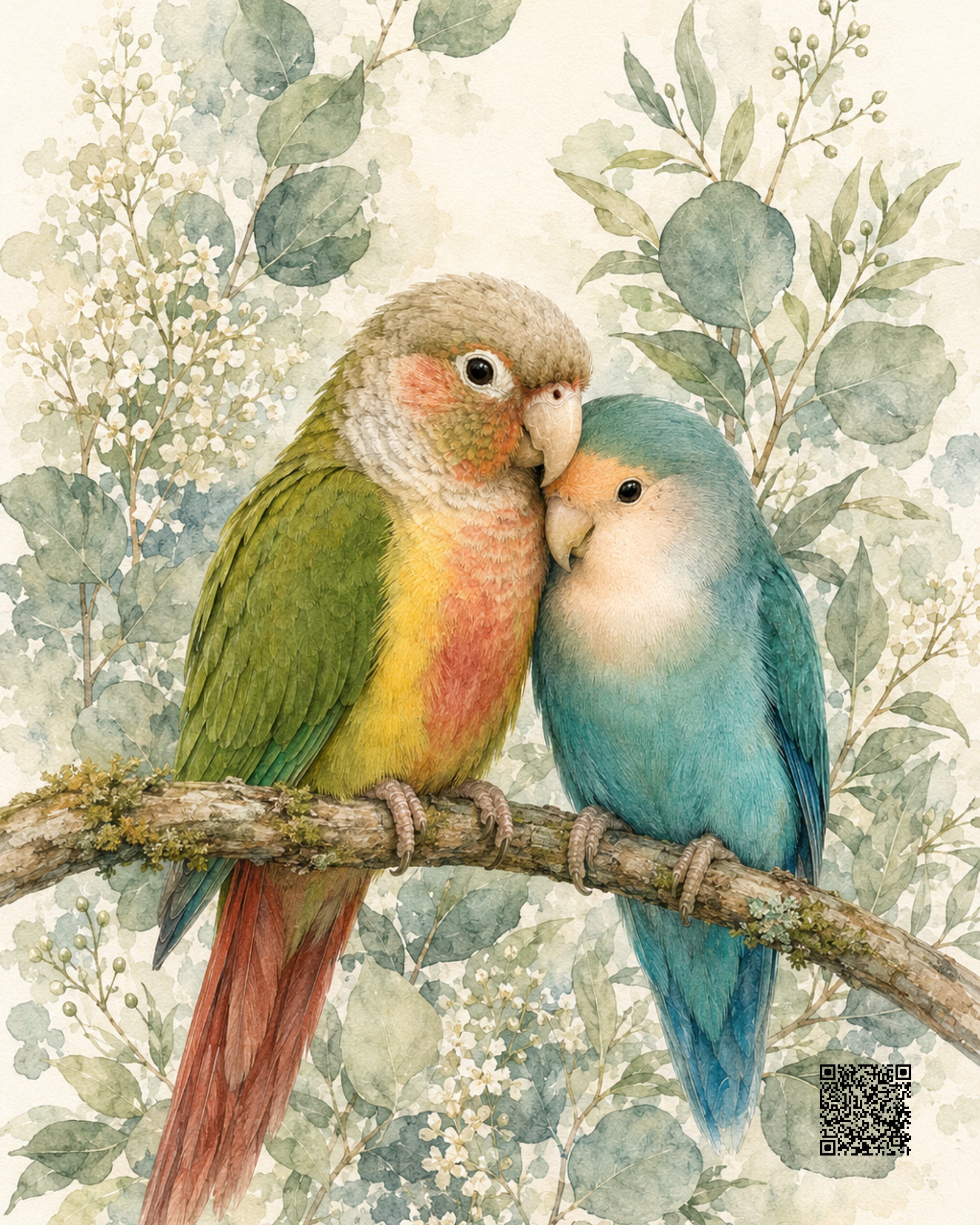 Dad's Birds portrait with a discreet memory connection.